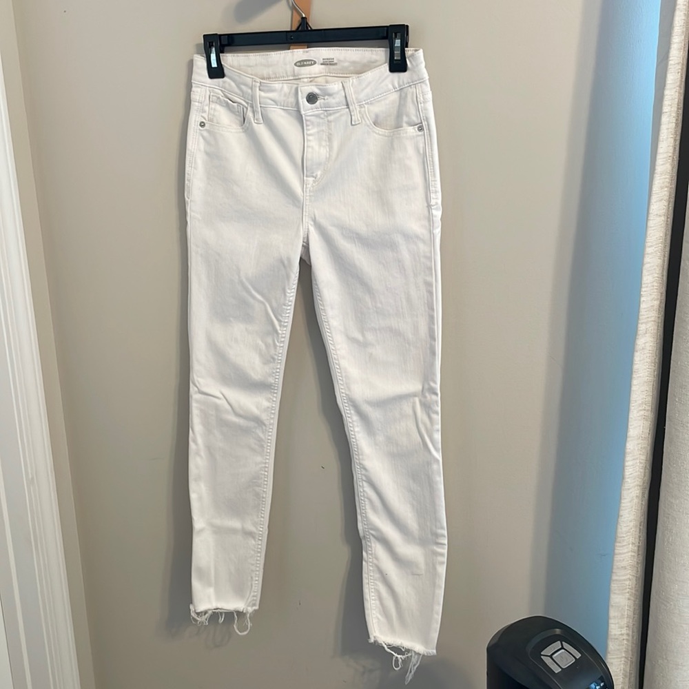 Old Navy Rockstar White Jeans
